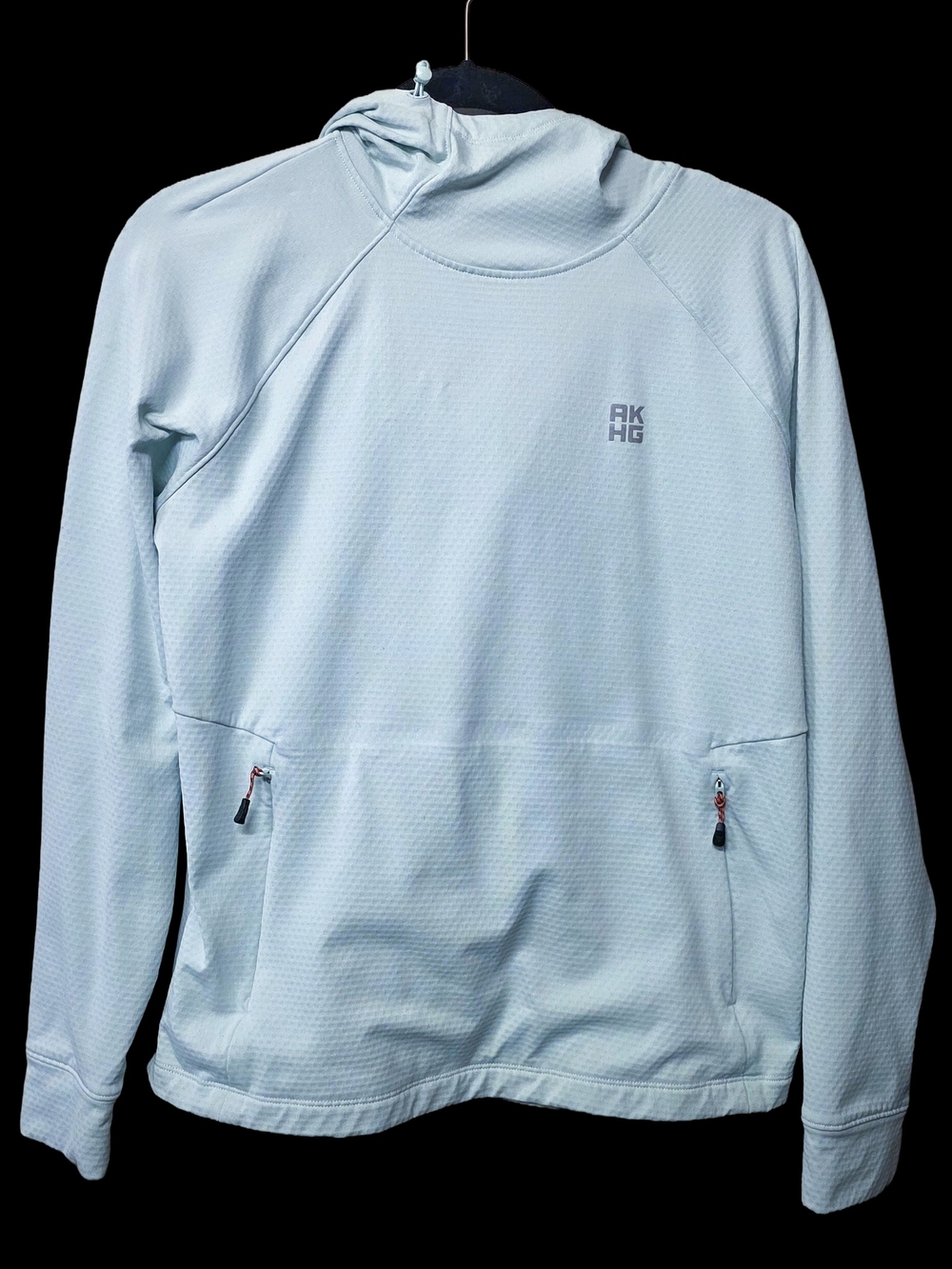 Duluth Trading Co Light Blue Hooded Pullover Sweatshirt